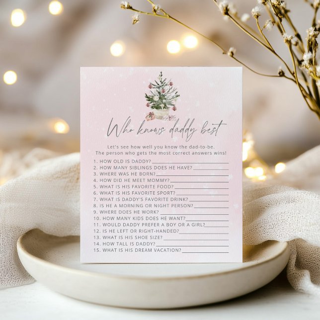 Roze kerstboom die het beste spel voor papa kent (Creator heeft geüpload)