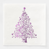 Roze Kerstboom Dinner Party Elegant Servetten (Voorkant)
