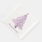 Roze Kerstboom Dinner Party Elegant Servetten (Hoek)