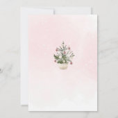 Roze kerstboom een vrolijk klein baby shower kaart (Achterkant)
