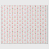 Roze kerstboom en gouden ster cadeaupapier (Vlak)