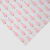 Roze kerstboom en gouden ster tissuepapier (Detail)