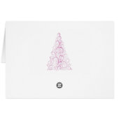 Roze kerstboom en sneeuwvlokken (Achterkant Horizontaal)