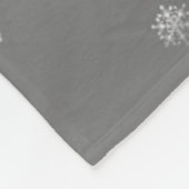 Roze kerstboom en Snowflakes Fleece Blanket (Hoek)
