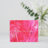 Roze Kerstboom Gelukkig Nieuwjaar, briefkaart (Staand voorkant)