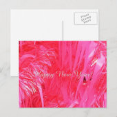 Roze Kerstboom Gelukkig Nieuwjaar, briefkaart (Voorkant / Achterkant)