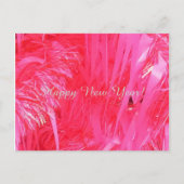 Roze Kerstboom Gelukkig Nieuwjaar, briefkaart (Voorkant)