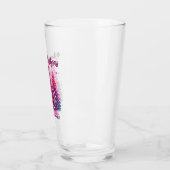 Roze kerstboom gepersonaliseerd gezin glas (Links)