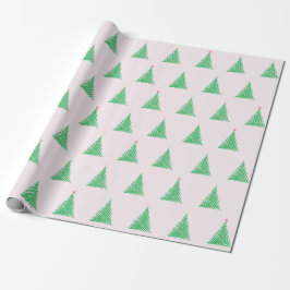 Roze Kerstboom Gift Wrap Cadeaupapier
