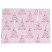Roze kerstboom groot cadeauzakje (Voorkant)