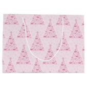 Roze kerstboom groot cadeauzakje (Achterkant)