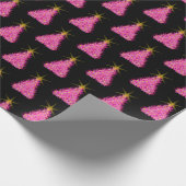 Roze kerstboom inpakpapier (Hoek)