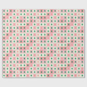 Roze kerstboom inpakpapier (Vlak)
