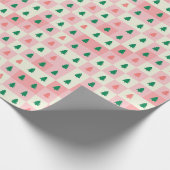Roze kerstboom inpakpapier (Hoek)