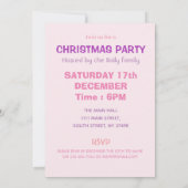 Roze kerstboom kaart (Achterkant)