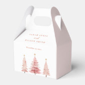 Roze Kerstboom Kerstfeest Favor Box Bedankdoosjes (Achterkant)