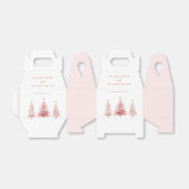Roze Kerstboom Kerstfeest Favor Box Bedankdoosjes (Uitgevouwen)