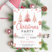 Roze Kerstboom Kerstfeest Kaart