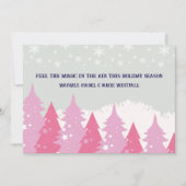 Roze Kerstboom Kerstkaart (Voorkant)