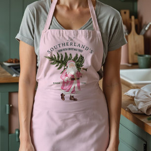 Roze Kerstboom  Kerstman Boerderij Fresh Tree Schort