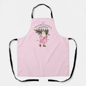 Roze Kerstboom  Kerstman Boerderij Fresh Tree Schort (Voorkant)
