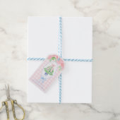 Roze Kerstboom Kerstmis Gepersonaliseerd Cadeaulabel (Met Touw)