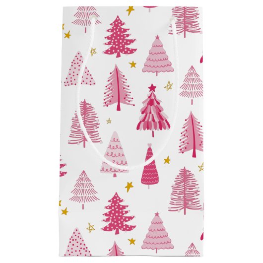 Roze kerstboom klein cadeauzakje (Voorkant)