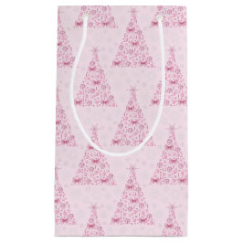 Roze kerstboom klein cadeauzakje