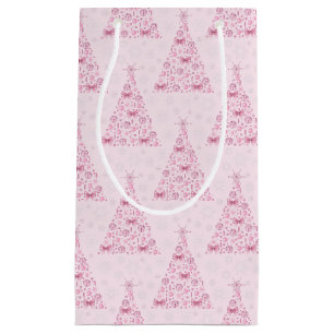 Roze kerstboom klein cadeauzakje