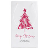 Roze kerstboom klein cadeauzakje (Achterkant)