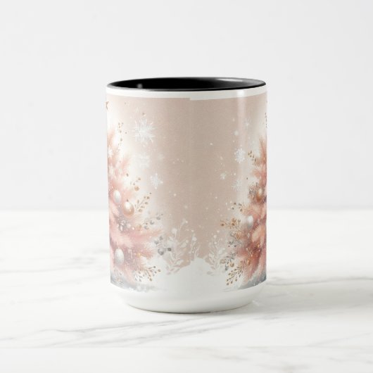  Roze Kerstboom Koffie Mok Cup (Midden)