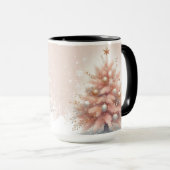  Roze Kerstboom Koffie Mok Cup (Voorkant rechts)