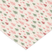  roze kerstboom korte tafelloper (Hoek)