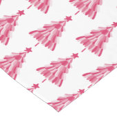 Roze kerstboom korte tafelloper (Hoek)