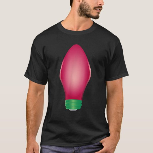 Roze Kerstboom Licht T-shirt (Voorkant)
