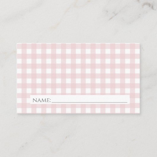 Roze Kerstboom Luier Raffle Kaart (Achterkant)