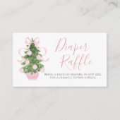 Roze Kerstboom Luier Raffle Kaart (Voorkant)