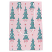 roze kerstboom medium cadeauzakje (Achterkant)