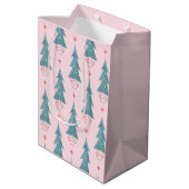 roze kerstboom medium cadeauzakje (Achterkant Gekanteld)