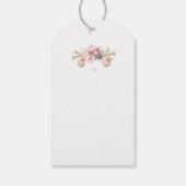 Roze Kerstboom Meisje Cadeaulabel (Achterkant)