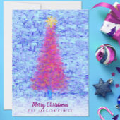 Roze kerstboom met graffiti en blauwe stadsomwalli kaart