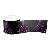 Roze kerstboom met lint (Spoel)