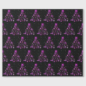 Roze kerstboom met lint cadeaupapier (Vlak)