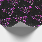 Roze kerstboom met lint cadeaupapier (Hoek)