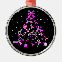 Roze kerstboom met lint