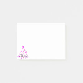Roze kerstboom met lint post-it® notes