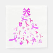 Roze kerstboom met lint servet (Voorkant)