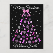 Roze kerstboom met lint Snowflake