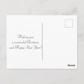 Roze kerstboom met lint Snowflake Briefkaart (Achterkant)