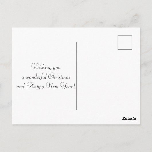 Roze kerstboom met lint Snowflake Briefkaart (Achterkant)